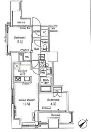 ルビア赤坂 301 間取り図