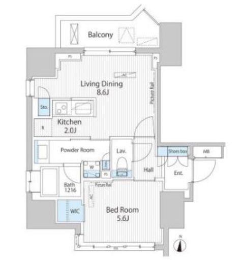 グランシエル南青山 804 間取り図