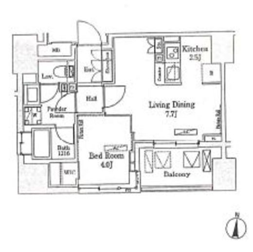 グランシエル南青山 403 間取り図