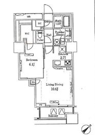 ルビア赤坂 602 間取り図