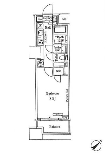 ルビア赤坂 603 間取り図
