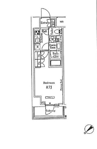 ルビア赤坂 305 間取り図