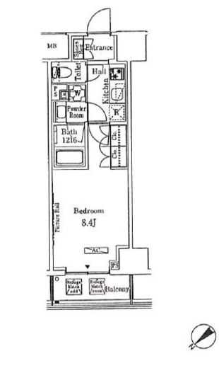 ルビア赤坂 306 間取り図