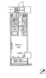 ルビア赤坂 1206 間取り図