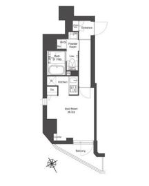 コンフォリア門前仲町サウス 304 間取り図