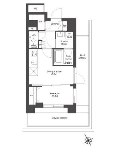 コンフォリア門前仲町サウス 803 間取り図