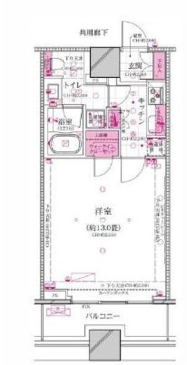 コンシェリア西新宿タワーズウエスト 19階 間取り図