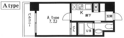 レジディア中目黒2 501 間取り図