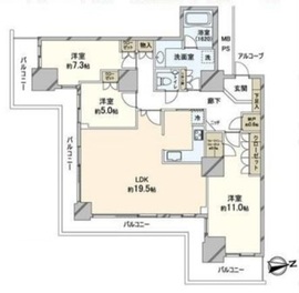 Wコンフォートタワーズ EAST 29階 間取り図