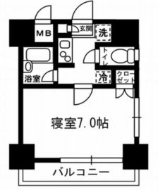 レジディア月島3 1006 間取り図