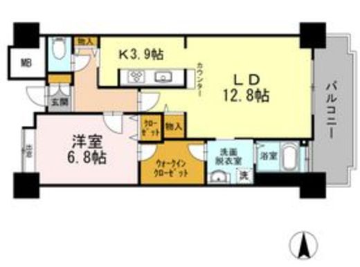 品川シーサイドビュータワー1 2916 間取り図