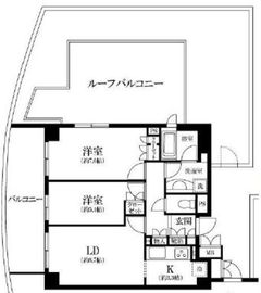 サンウッド新宿戸山フラッツ 4階 間取り図