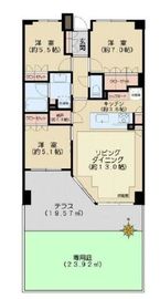 ブリリアウェリス文京千駄木 1階 間取り図