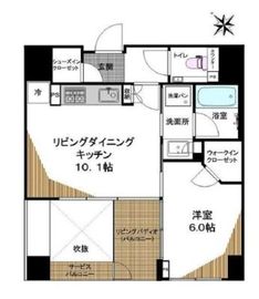 シティハウス月島駅前ベイブリーズコート 5階 間取り図