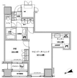 ウエストパークタワー池袋 2205 間取り図