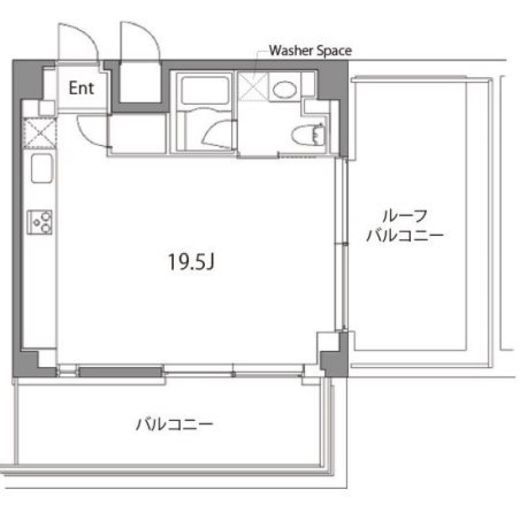 カスタリア中目黒 607 間取り図