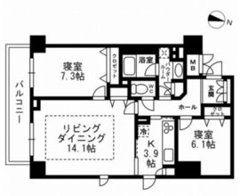 パークフラッツ学芸大学 704 間取り図