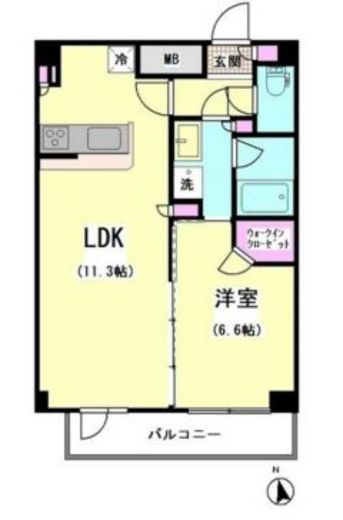 エスティメゾン大井仙台坂 1202 間取り図