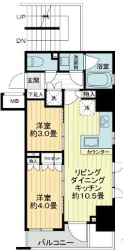 ライオンズ浅草橋ミレス 10階 間取り図