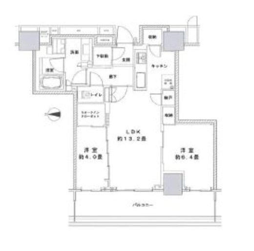 ブリリアタワー上野池之端 10階 間取り図