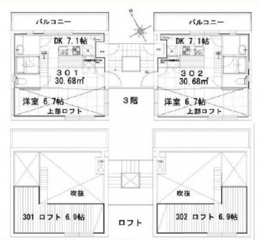 88.JINGUMAE 302 間取り図