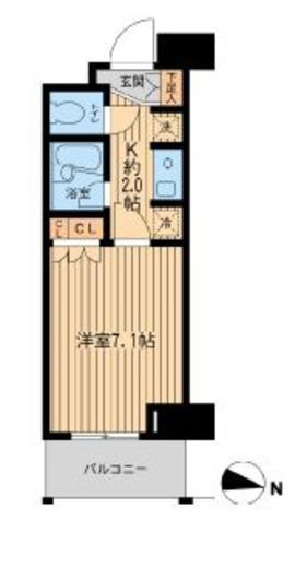 エコロジー東陽町 611 間取り図