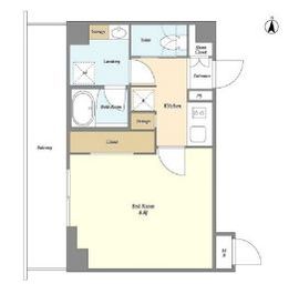 バウスフラッツ住吉 802 間取り図