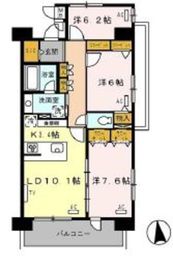 ロイヤルパークス西新井 421 間取り図