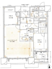 ドゥ・トゥール 25階 間取り図