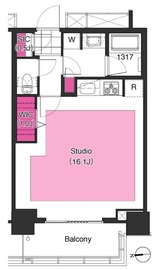 ブリリアイストタワー勝どき 1305 間取り図