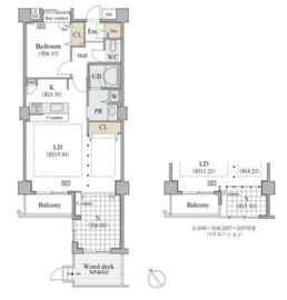 シャレール広尾 2-506 間取り図