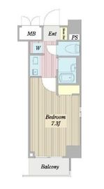 アピス渋谷神南 1003 間取り図