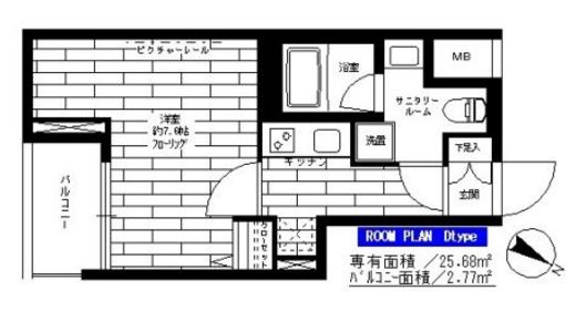 グランドコンシェルジュ日本橋水天宮 6階 間取り図