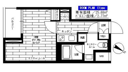 グランドコンシェルジュ日本橋水天宮 6階 間取り図