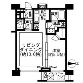 レジディア新宿イースト2 602 間取り図