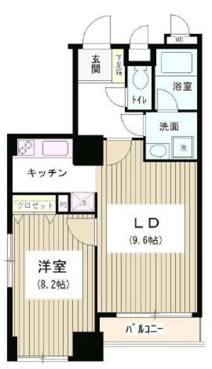 アクアコート 805 間取り図