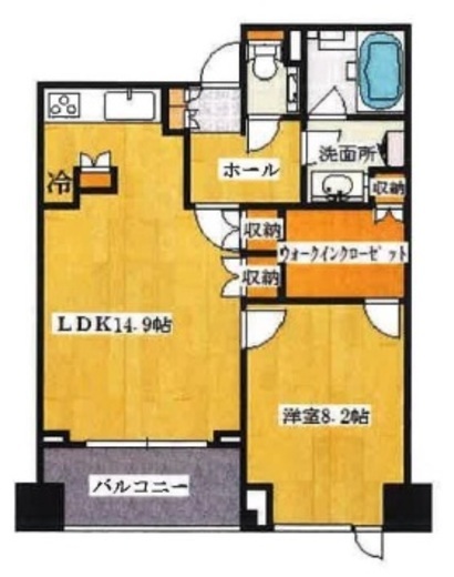 恵比寿パークハウス 7階 間取り図