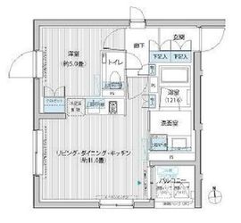 グランフェリシア西麻布 201 間取り図