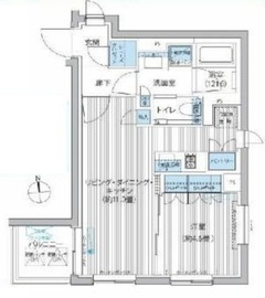 グランフェリシア西麻布 401 間取り図