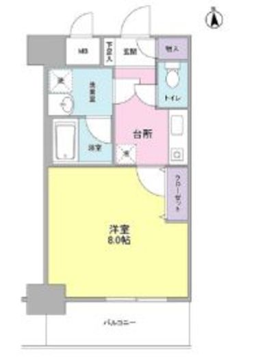 セレーノ品川 608 間取り図