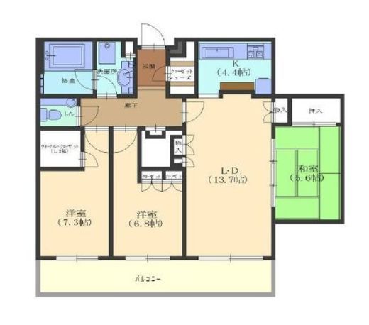 ブリリアタワー東京 36階 間取り図