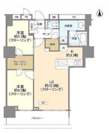 フェイバリッチタワー品川 6階 間取り図