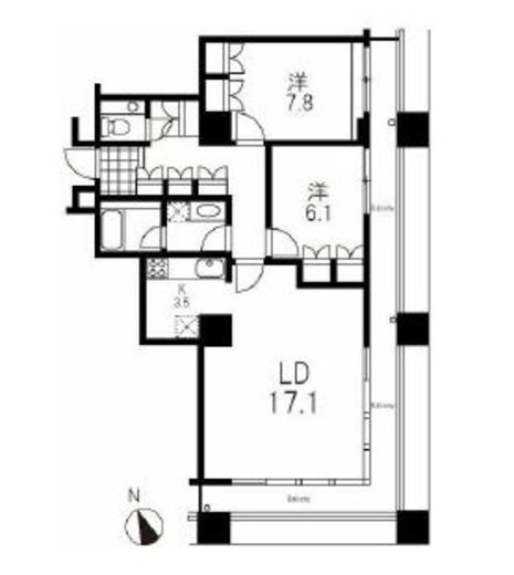 グランパークハイツ 603 間取り図