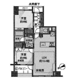 インプレスト駒込染井 4階 間取り図