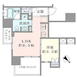 クレヴィア中目黒 10階 間取り図