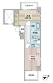 ライオンズプラザ東麻布 5階 間取り図