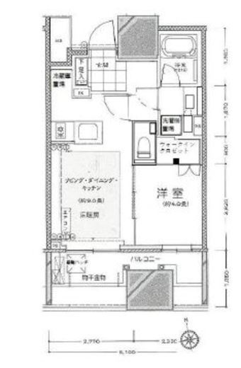 ディアナコート文京本郷台 8階 間取り図