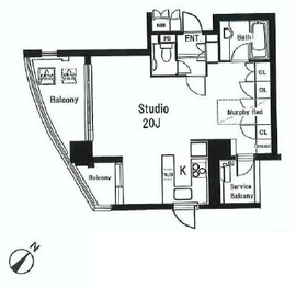 ファーロ南青山 8階 間取り図