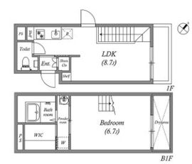 リーガランド都立大学2 103 間取り図