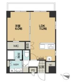 プライマル品川西大井 406 間取り図